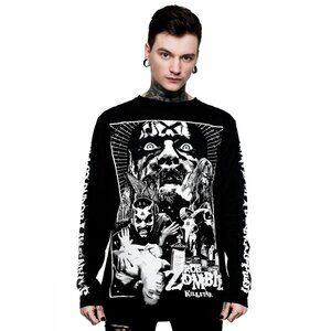 Killstar x Rob Zombie ✦ Co-Pilot Long Sleeve Top ✦ Hellbilly Deluxe Collab Sz S